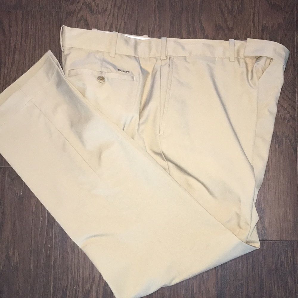 Tan Taupe Beige $98 RLX Polo Ralph Lauren Polyester Golf Pants Trousers 36 x 30’